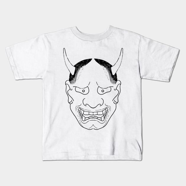 Hannya Mask Kids T-Shirt by HOVEY_13